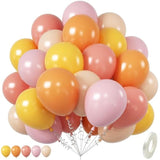 Boho daisy balloons 12in dusty pink yellow pastel set for birthday shower wedding