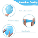 Blue And Yellow Balloons,50Pcs 12 Inch Flower Bubble Printed Metallic Blue Yellow Balloons With Ribbon,For Birthday Theme Party Decorations