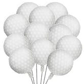 Golf Ball Balloons Decoration Golf Themed Balloons Ball Sports Round Aluminum Foil Decoration For Theme Birthday Party (12 Pieces)