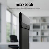 4-In-1 Laptop Sleeve/Case With Mag Safe Charging, Pu Leather (13-14Inch) Tech Folio | Black | Soft Shell (Foldable)