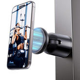 Dual Magnetic Phone Holder For Magsafe, Strong Magnets Gym Phone Holder Mount, 360 Rotation Adjustable, Hands Free Cell Phone Holder Compatible Iphone 16 Pro Max 15 14 13 12, Magsafe Black