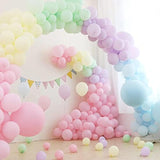 Pastel Balloons Garland Arch Kit 143Pcs Macaron Rainbow Balloons Birthday Party Background Decoration Girl Baby Shower Donuts Ice Cream Party Supplies Pink Blue Green