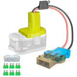Ryobi 18V Battery Adapter With Harness Connector - Power Wheel Battery Converter Kit Contains Fuse And Wire Terminals, Compatible With Peg-Perego Kids Riding Toys