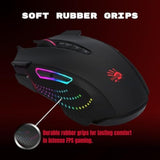 J90S Rgb Gaming Mouse, High Precision 8000 Cpi, 150 Ips, 25G Acceleration, 12 Customizable Buttons, Ambidextrous