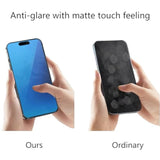2 Pack Matte Anti-Blue Privacy Tempered Glass For Iphone 14 Pro Max /15 Plus/Iphone 16 Plus Anti-Glare Anti-Spy Screen Protector Film Gradient Blue