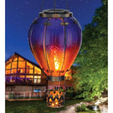 23.5 Inch Hot Air Balloon Solar Lantern – Hanging Solar-Powered Led Lights, Waterproof Portable Decorative Outdoor Lamp Made Of Metal & Glass For Garden, Patios & Pathway – Purple