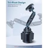 Magnetic Cup Holder Phone Mount MagSafe Flexible Tri-Pivot for All Phones