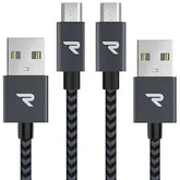 2 Pack 3.3FT Micro USB Cable USB A to Micro USB Fast Charging Data Sync Cord