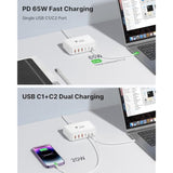 Usb C Fast Charger, 100W Gan 6 Port Usb C Fast Charging Station Hub Block Cube, Qc Usb A And Pd Usb C Wall Charger Power Multiple Usb Charger Plug For Iphone 16 15 14 13 12 Pro Max, Macbook, Samsung