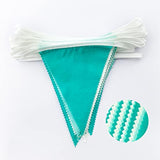 10M/32Ft Aqua Green Banner Party Decorations Triangle Flag Pennant Bun