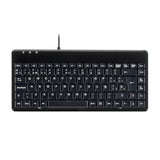 Perixx PERIBOARD-409P ES Mini Teclado con PS2 Cable - 314x146x20mm - Negro - Q