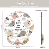 Ergonomic Mouse Pad With Wrist Support, Non-Slip Rubber Base Mousepad For Desk Laptop Gaming Working Computers Easy Typing & Pain Relief, 9''X 10'', Words