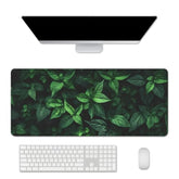 Green Mouse Pad Desktop Mat,Large Gaming Mouse Pad Desk Mat For Keyboard And Mouse,Computer Pad Large Mousepad With Stitched Edge Non-Slip Rubber Base For Office School Home (27.5X11.8 In)