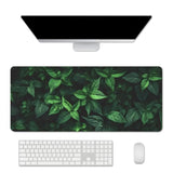 Green Mouse Pad Desktop Mat,Large Gaming Mouse Pad Desk Mat For Keyboard And Mouse,Computer Pad Large Mousepad With Stitched Edge Non-Slip Rubber Base For Office School Home (27.5X11.8 In)