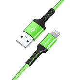 Apple C89 MFi Certified Lightning to USB-A Braided Cable for iPhone 14/13/12/11 Pro Pro Max Plus Mini, SE XS Max XR X, 8/7/6 Plus, iPad, AirPods, 4 Ft Green