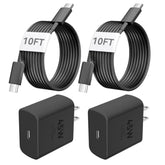 Iphone 16 Pro Max Charger Fast Charging,45W Usb C Wall Charger Block With 10Ft Usb C Long Charging Cable Cord For Iphone 16 Pro Max/16 Pro/16 Plus/15 Pro Max/15 Pro,Samsung Galaxy S25 Ultra