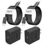 Iphone 16 Pro Max Charger Fast Charging,45W Usb C Wall Charger Block With 10Ft Usb C Long Charging Cable Cord For Iphone 16 Pro Max/16 Pro/16 Plus/15 Pro Max/15 Pro,Samsung Galaxy S25 Ultra