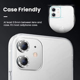 Compatible With Iphone 12 / Iphone 12 Mini Camera Lens Protector, 9H Tempered Glass Camera Cover Screen Protector For Iphone12 Mini 5.4 Inch / Iphone12 6.1 Inch 2020 (Diamond)