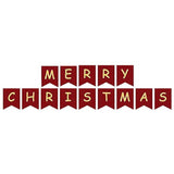 Merry Christmas Banner Christmas Bell Gingerbread Man Xmas Sign Christmas Hat Banner Party Decorations