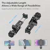 SMALLRIG Universal Metal Phone Support with Cold Shoe Mount, Smartphone Holder Adapter Support Free Adjustment Joints, Phone Tripod Mount for iPhone 16 15 14, for Samsung Galaxy etc. - 4382