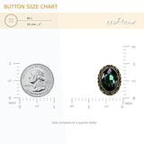 10 Pcs Whole Oval Cut Green Rhinestone Vintage Copper Hollow Metal Sha