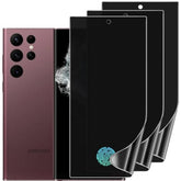 3 Pack Privacy Screen Protector Compatible With Samsung Galaxy S22 Ultra, Anti-Spy Tpu Hydrogel Protective Film For Samsung Galaxy S22 Ultra 6.8" - Support Fingerprint Unlock, Self-Healing