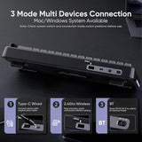 K65 Wireless Mechanical Gaming Keyboard, Trip-Modes Connection, Gasket Custom Hot-Swap Keyboard, RGB Backlit, Pre-lubed Linear Switches, Side
