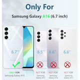For Samsung Galaxy A16-5G Case: Military Grade Rugged Cell Phone Cover With Kickstand & Holster | Shockproof Tpu Protection Bumper Matte Textured Design For Galaxy A16 Cases 6.7 Inch - Black
