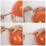 12 Inch Metallic Orange Balloons Double Stuffed Chrome Latex Party Decorations