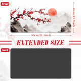 Large Cherry Blossom White Mouse Pad Non-Slip Big Extended Mousepad Waterproof Gaming Mouse Pad Oversized Keyboard Desk Protector For Home Office Laptop Desk 31.8" X 15.7"