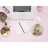 Owl Book Mouse Pad,Retro Trendy Non-Slip Rubber Base Mousepads For Home Office Dorm Desk Decor,Owl Gifts For Owl Lovers,8.7 X 8.7 Inch