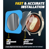 (2 Pack) Tempered Glass Watch Screen Protector For Samsung Galaxy Watch 7 40Mm/Watch 6 40Mm, With Auto Alignment Tool 9 Hardness High Definition Anti-Scratch Bubble Free