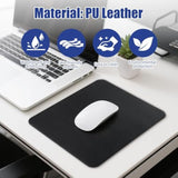 Leather Wood Mouse Pad With Stitched Edge, Double-Sided Pu Leather Waterproof And Non-Slip Gaming Mouse Pad For Laptop, Office, Desktop, School And Home, 11.8" X 9.4", 1 Pack (Black)
