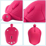Wired Mouse, Cute Turtle Mouse, Silent Corded Computer Mouse With 1 Random Cord Holder, Mouse For Kids, Pc Laptop Notebook(Red)