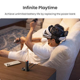 P5000 Compact Power Bank, 2 Pack 5000mah Battery Pack Compatible with Meta Quest 3/3S/2/Pro, 20W Fast Charing, Swap for Infinite Power, Suitable for