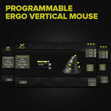 Wired Ergonomic Vertical Mouse, Vertical Mouse For Medium Hands, Removable Wrist Rest, Silent Click Ergo Mouse, Up To 4200 Dpi, 6 Programmable Buttons, Compatible With Laptop/Pc (M618Xu-Black)