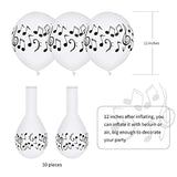 30 Pcs Music Notes Balloons Music Party Decoration Balloons 12 Inches Latex Balloon For Musical Theme Birthday Party Decorations