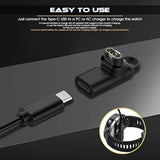(2 Pack Type C Adapter For Garmin Watch Charger Connector, Usb C Charging Converter Accessories For Garmin Venu 3/2/1 Fenix 8/7/6/5 Instinct 2/ Vivoactive 4/Forerunner 965/955/255 Series