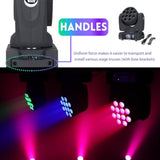 Moving Head Light Beam Wash 12X12W Led Stage Lighting Rgbw 4In1 Professional Dmx 512 Strobe Effect Sound Activated Dj Lights For Dj Night Clubs Disco Ktv Bar Show (1 Pack)