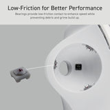 ELECOM Ergonomic Comfort Design Trackball IST Wired USB-A Connection, Smooth Tracking with Ruby Ball Bearing, 36mm Ball, Thumb Control, Compatible for Windows, PC, and Mac White (M-IT10URWH)