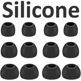 Replacement Earbuds Tips Silicone Ear Tips For Jbl Tune 230Nc Tws/Tune 125Tws /Tune 130Nc Tws/Vibe 200Tws / Free X,Fit In Case, Buds Tips,6 Pairs S/M/L 3 Size,Black713