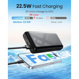 Power Bank 50000Mah 22.5W Fast Charging Portable Charger, Usb C Quick Charge With 3 Outputs & 2 Inputs, Led Display, Huge Capacity External Cell Phone Battery Pack For Iphone, Samsung, Ipad