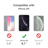 JETech Matte Case for iPhone XR 6.1-Inch, Shockproof Military Grade Drop Protection, Frosted Translucent Back Phone Cover, Anti-Fingerprint (Black)