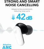 Soundcore P30i by Anker Noise Cancelling Earbuds, Strong and Smart Noise Cancelling, Powerful Bass, 45H Playtime, 2-in-1 Case and Phone Stand, IP54,