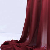 Wedding Arch Draping Fabric Burgundy 29" X 20Ft Chiffon Tulle Sheer Drapes For Wedding Ceremony Arbor Party Ceiling Swag Backdrop Decoration | Burgundy Sheer Fabric 2 Panels
