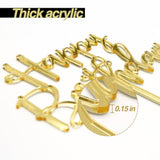 Happy Birthday Cake Topper, Mirrored Gold Acrylic Versatile Cake Topper For Birthday Party Decoration Ideas, Perfect Keepsake For Your Family And Friends