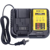 Dcb112 Rapid Charger Compatible With De-Walt 12V-20V Max Lithium Battery Charger