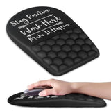 Ergonomic Mouse Pad Wrist Support,Upgrade Mousepad With Massage Design,Non-Slip Pu Base Desktop Mouse Pads For Pain Relief, Computer, Office & Home,12 X 8 In?F-Inspirational Quote?