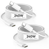 Usb C To Usb C, 240W Usb C Cable, 6.6Ft C To C Cable Fast Charging For Macbook Pro/Macbook Air, Ipad Pro 12.9-Inch, Iphone 15/Pro Max/Pro/Plus, Samsung Galaxy S23,Compatible 140W/100W /65W/45W/35W/20W