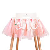 Peach Theme First Birthday Banner - Sweet Peach Tutu, One Sweet Birthday Decorations, Crush Cake Photo Props